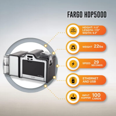 Fargo HDP5000 ReTransfer Printer with Single Side Laminator