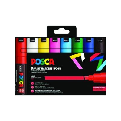 Uni POSCA Marker – Bold Chisel Tip 8mm (PC-8K Series) – All Colours