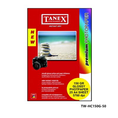 Tanex A4 Glossy Inkjet Photopaper 150G,Bx=50Sht  TW-HC150G-50