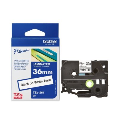 Brother PT Label 36mm black on white BR-TZ261