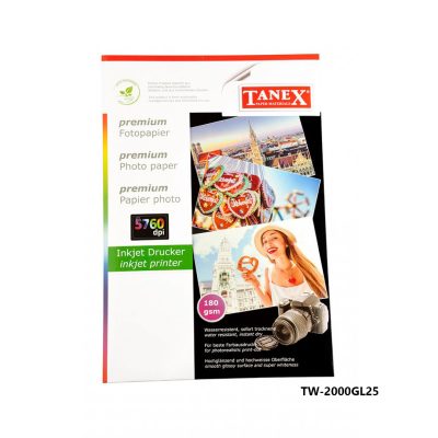 Tanex A4 Glossy Label White,Bx=25Sht TW-2000GL25