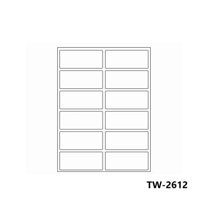 Tanex Labels White Bx=100Sht,105x48mm,12Lbl/Sht  TW-2612