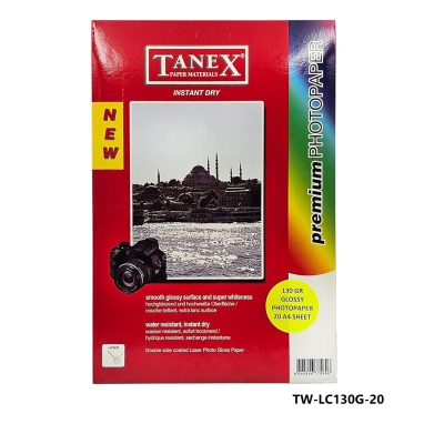 Tanex A4 Glossy Laser Photopaper 130G,Bx=20Sht TW-LC130G-20