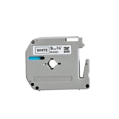 Brother PT Label 9mm BLACK on WHITE BR-MK221