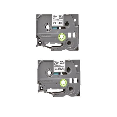 Brother PT Label 18mm Black on clear BR-TZ141