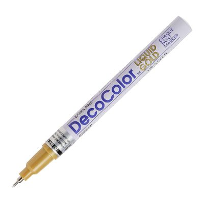 Marvy UCHIDA DecoColor Paint Marker Extra Fine, GOLD & Silver, #120