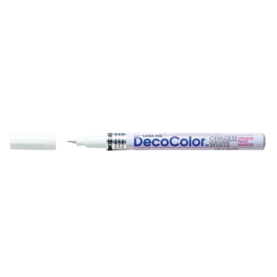 Marvy UCHIDA DecoColor Paint Marker Extra Fine, WHITE, # MU-130-3D
