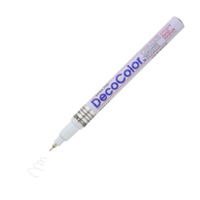 Marvy UCHIDA DecoColor Paint Marker Extra Fine, WHITE, # MU-130-3D
